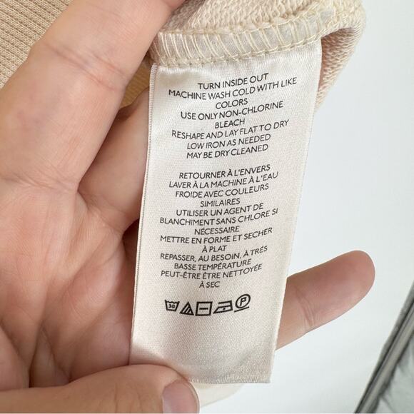 NWT* By Anthropologie Utility Pocket Pullover Sweatshirt Cream Plus 1X Coquette - Picture 14 of 15